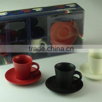 Wholesale Coffee Cup With Saucer Set in Gift Box in Stock,6pcs per Set With Three Color photo-2