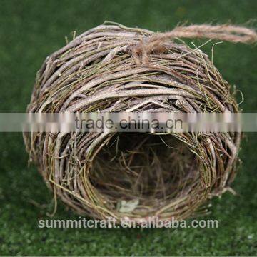 Handmade Dry Branch Artificial Hanging Bird Nest photo-2