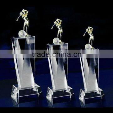Custom Unique Crystal Golf Trophy