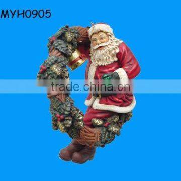 resin santa clause statue