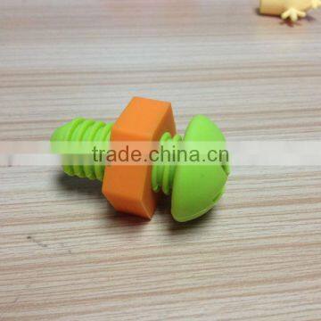 Set of 2pcs Silicone Screw Design Wine Bottle Stoppers