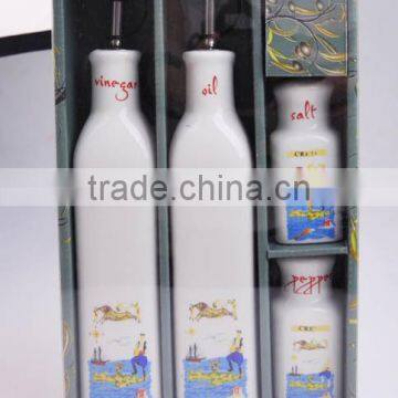 Wholesale Porcelain Oil Bottle and Salt Pepper Shaker Cruet Set photo-5