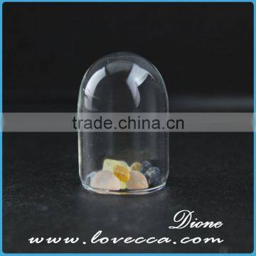 Hot selling flower glass dome / rose glass dome/ small glass dome