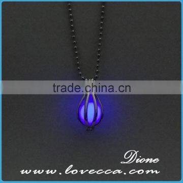 New Arrival Water Drop Glow in the Dark Luminous Necklace Locket Pendant Wholesale photo-6