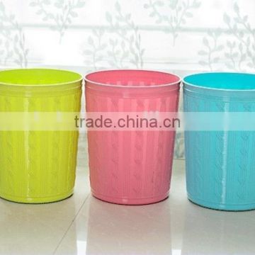 Plastic stripe garbage bin trash can waste basket dustbin