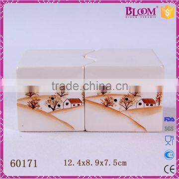 Personalized Ceramic Rectangle Salt and Pepper Shaker photo-2