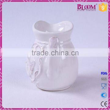 High Quality Custom White Glaze Ceramic Water Jug photo-2