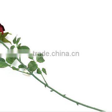 SJ442BZY Red Artificial Single Rose Flower,fake Fabric Flowers for Sale photo-3
