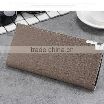 Wholesale New Men's Long Slim Wallet Card Wallet Multi Cross Pattern Wallet Purse photo-3