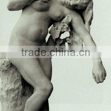 naked lady have a rest white marble statue indoor decoration