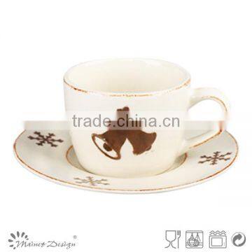 Hot Sale Personalized Wholesale Promotion Coffee Christmas Cup and Saucer