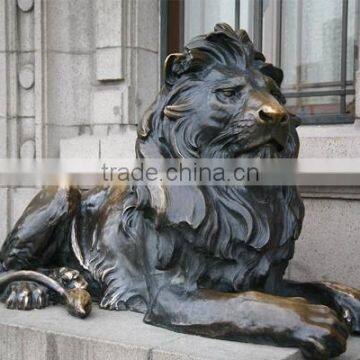 Large Animal Metal Statue Life Size Bronze Lion Sculpture for sale