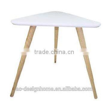 WHITE/NATURAL MDF/WOODEN TABLE