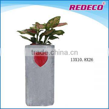 Supply concrete flower vase for garden decoration