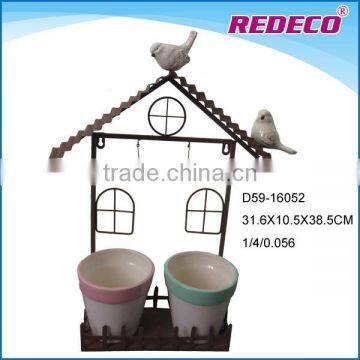 Wholesale outdoor metal stand plant pot