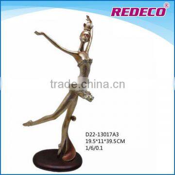 Resin figurine dancing girl