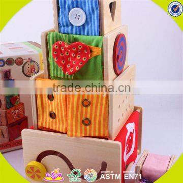 Wholesale Funny Kids Wooden Stacking Cup Blocks Toy Hot Sale Beautiful Baby Wooden Stacking Cup Blocks Toy W13D089 photo-3