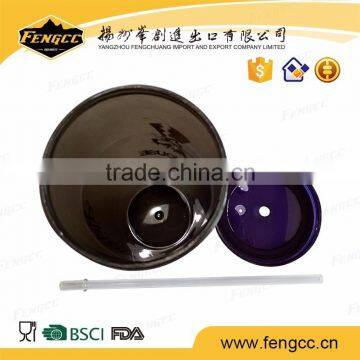 Eco-Friendly 16oz Double Layer Creative Hard Plastic Cup With Lid and Straw photo-2