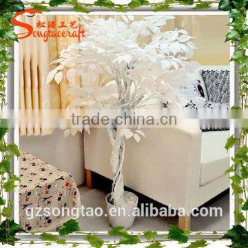Factory Manufacture 10m White Artificial Pine Tree for Wedding Centerpiece Decoration Wooden Banyan Bonsai photo-2