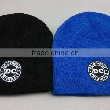 Wool,cotton and Acrylic Knitted Caps and Beanies With 3D Embroidery LOGO and Customized Logo