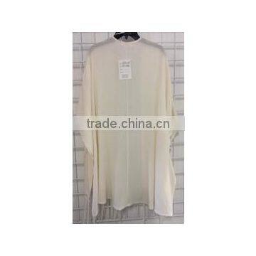 100%RAYON TOP WITH KNOT CUT FRINGE & CLUNY LACE photo-2