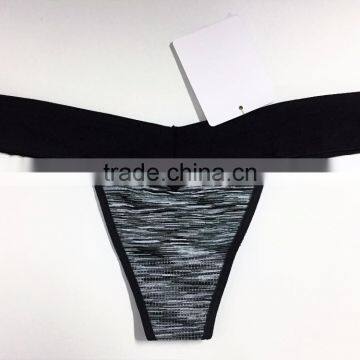 SPACE DYE BODY WITH SOLID SEAMLESS , SEAMLESS THONG