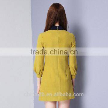 Long Sleeve Formal Clothing Women Wear Cotton Custom Winter Dresses for Women 2017 photo-3