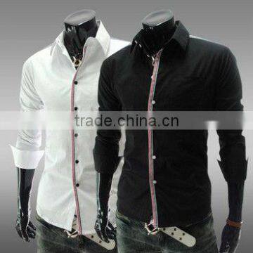 MOQ 5PCS Wholesale 2013 Collection New Mens Mercerized cotton Luxury Fashion Formal Casual Suits Slim Fit Dress Shirt