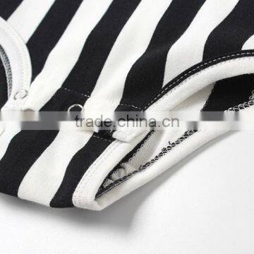 Sweet New Born Baby Gift Set Black White Striped Baby Romper Set photo-6