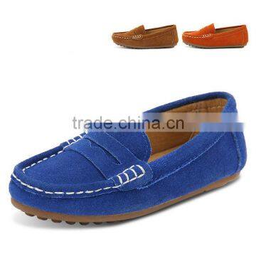 fashion boys casual shoes moccasin-gommino, slip-on genuine leather casual kid shoe loafers stylish made in china factory