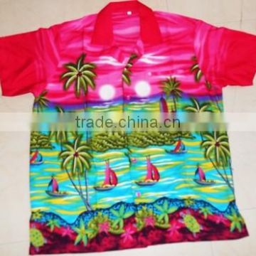 Mens coconut palm hawaiian shirts