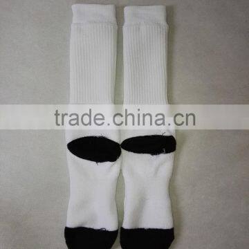 White Blank Polyester Socks for Sublimation With Black Heel and Toe photo-5