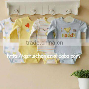 2011 autumn baby clothing 100% cotton embroider long sleeve bodysuit