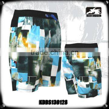 Men's elastic waistband swim shorts with pictures printed board shorts swim