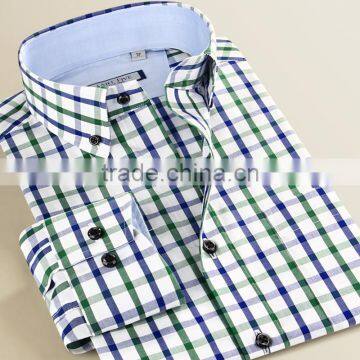 High Quality Mens Shirts Latest Cotton Plaid Shirts for Men photo-2