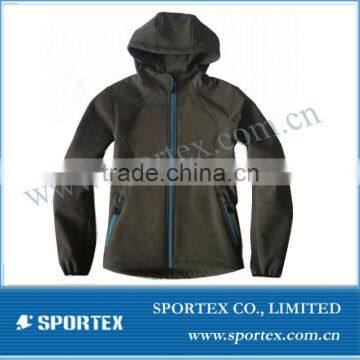 SPT-GS1306 Womens softshell jacket/womens sport softshell jacket/ladies softshell jacket with hood