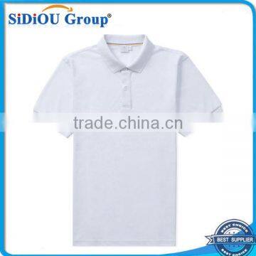 new design men's white collar solid color polo t shirt