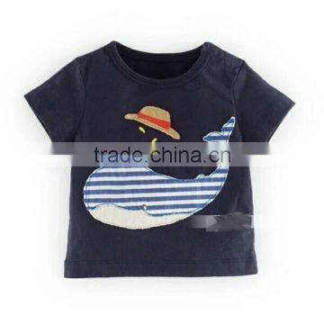 2016 Baby Boys Clothing Set Fish Printed Long T-Shirt + Striped Long Pants 2pcs Outfits Casual Summer Kids Clothes photo-2