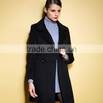Women's Elegant New Style Women Coat 2015 Fashion Ladies Long Sleeve Classic Wool Coat photo-5
