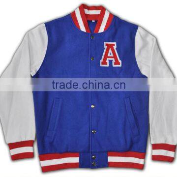 Wholesale High Quality Zip up Hoody Ribbed Cheap Starter Baseball Jackets photo-5