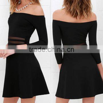 Ladies hot sale cotton off shoulder dress