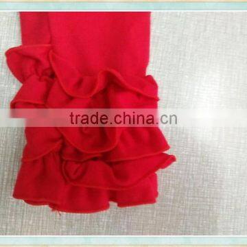 2017 Wholesale Triple Ruffle Icing Pants Girls Sew Sassy Cotton Icing Ruffle Toddler Leggings photo-3
