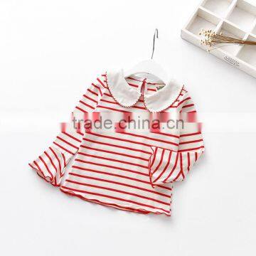 Wholesale Lovely Cotton Children Girl Stripe T-shirt Casual Children Wear photo-5