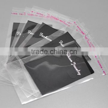 100Sets Black Earring Display Cards 7cmx5cm W/ Self Adhesive Bags 11.5cmx6cm,Hottest