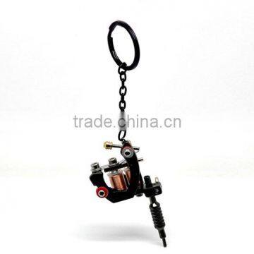 Wholesale 1PC Gunmetal Mini Tattoo Machine Key Chains & Key Ring