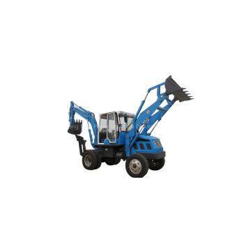 MAP4WD 80HPFram tractor with front loader and backhoe loader