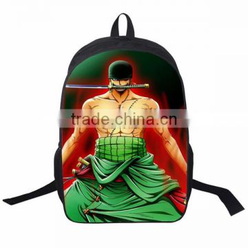 (New Arrival) One Piece Zoro design school bag for children, child school backpack wholesale price