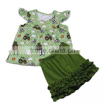 MY15-05 Knit cotton girls wholesale newborn baby cotton clothes infant baby girl clothes