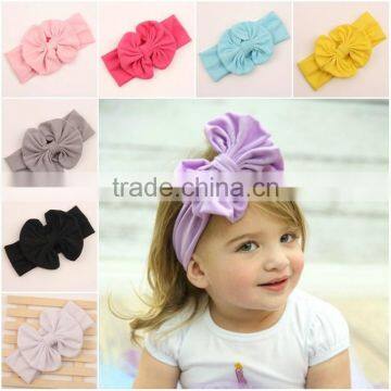 Boutique fancy baby messy bow head wrap , chic toddler girls hair headband M5062008