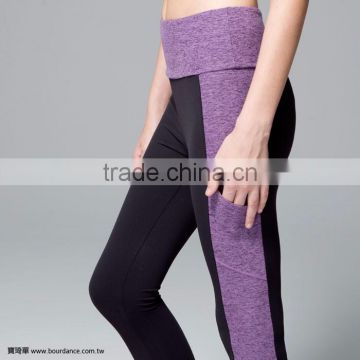 Fitness clothing color block yoga women leggings